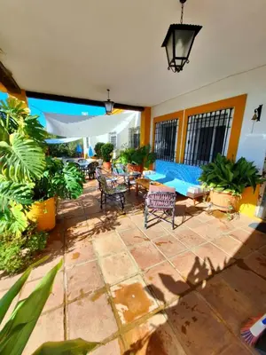 Un patio o zona al aire libre en La Cabaña de la Cigarra