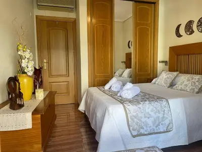Cama o camas de una habitación en Casa San Salvador