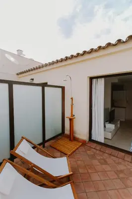 Cama o camas de una habitación en Apto. con terraza privada centro