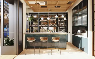 El salón o zona de bar de Ocean Drive Sevilla