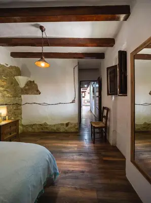 Cama o camas de una habitación en La Pedriza del Serval
