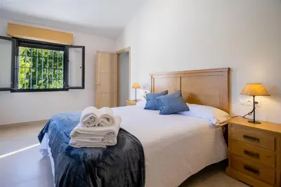 Cama o camas de una habitación en Cortijo San Antonio de Trejo