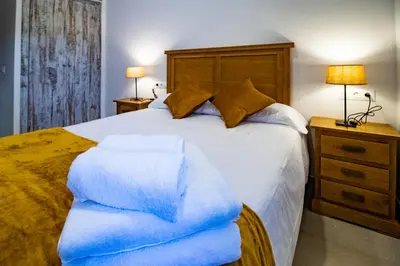 Cama o camas de una habitación en Cortijo San Antonio de Trejo