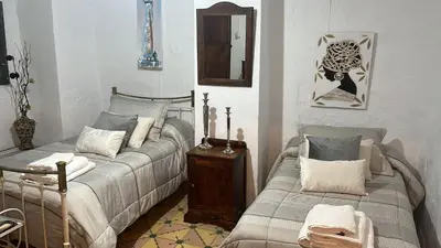Cama o camas de una habitación en Casa Rufino