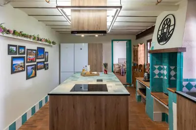 Una cocina o zona de cocina en Isla Virgen