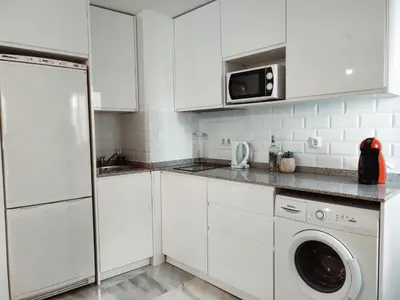 Una cocina o zona de cocina en ESTUDIO RUFINA.Tranquilidad ,Alameda de Hércules!