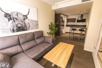Zona de estar de Pilar8 - Apartamento céntrico y moderno con piscina y parking