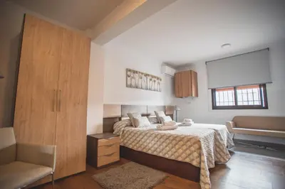 Cama o camas de una habitación en Hotel Rural Aznaitín