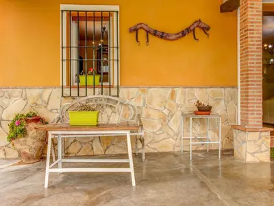 Zona de estar de Cosy holiday home in Villanueva de Tapia with garden