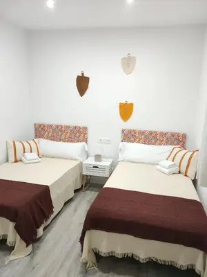 Cama o camas de una habitación en GRUPO LIMCOTEL EL MIRADOR DE LOS ABUELOS