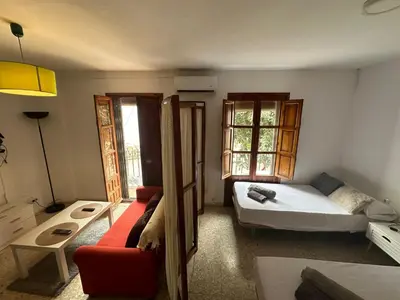 Cama o camas de una habitación en DS Apartamento plaza Abades