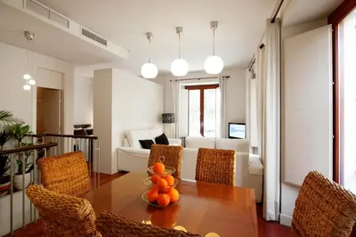 Una televisión o centro de entretenimiento en Veoapartment Los Terceros