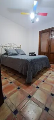Cama o camas de una habitación en Casita Rocío