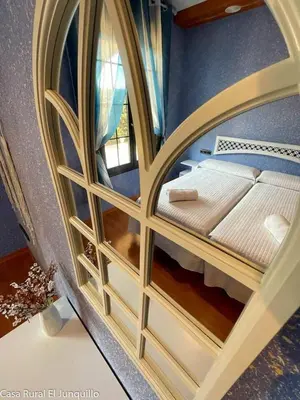 Cama o camas de una habitación en Casa Rural El Junquillo