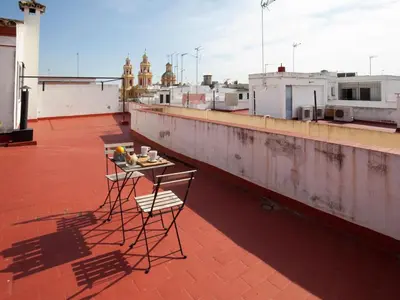 Un balcón o terraza de Ático de ensueño en el Corazón de Sevilla Wifi AC