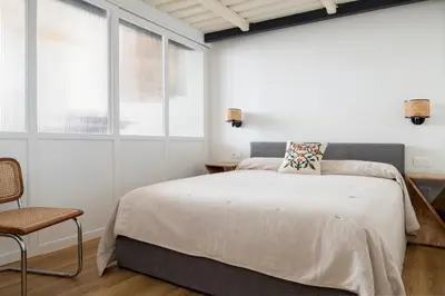 Cama o camas de una habitación en Miisterhost Pasaje Mallol Tranquilo, acogedor y céntrico Apartamento
