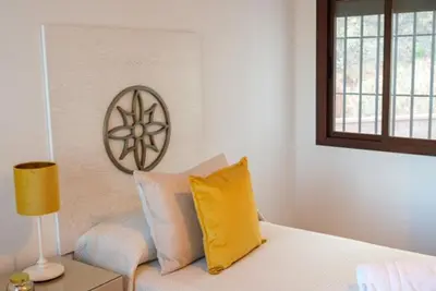 Cama o camas de una habitación en Casa Rural Alés