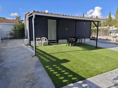 Jardín al aire libre en La Casita - Acogedora casita rural con piscina independiente
