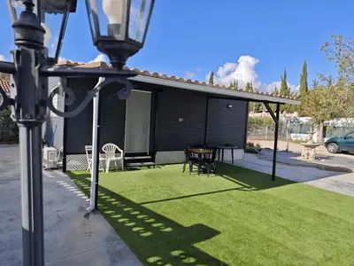 Jardín al aire libre en La Casita - Acogedora casita rural con piscina independiente