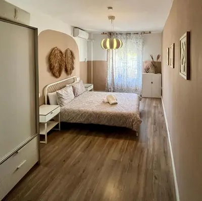 Cama o camas de una habitación en Apart Medina Al-zahra