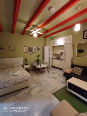 Cama o camas de una habitación en Centro histórico Metropol Wifi