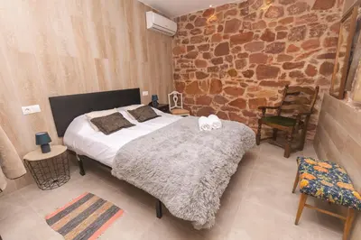 Cama o camas de una habitación en La Tejuela - Casa en Andújar independiente con piscina