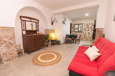 Zona de estar de La Tejuela - Casa en Andújar independiente con piscina