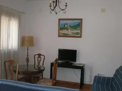 Una televisión o centro de entretenimiento en Apartamentos Rurales El Cañuelo de Carcabuey