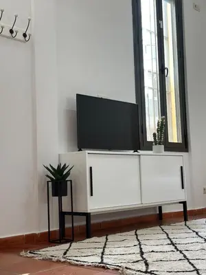 Una televisión o centro de entretenimiento en Suite Alameda