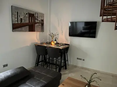 Una televisión o centro de entretenimiento en Apartamento Tinte Centro Córdoba