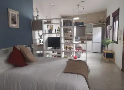 Una cocina o zona de cocina en Estudio céntrico