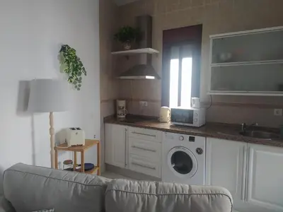 Una cocina o zona de cocina en Estudio céntrico