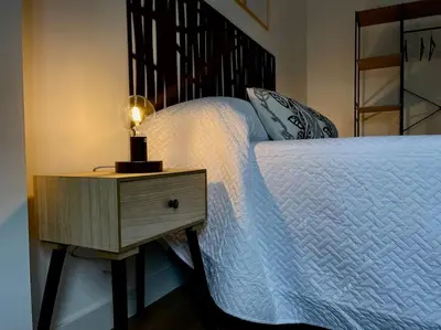 Cama o camas de una habitación en Elegancia junto al Rectorado.