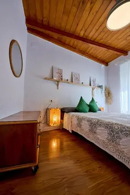 Cama o camas de una habitación en El Caminito, CasaRural en Torredelcampo
