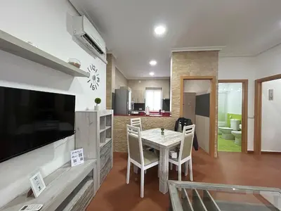 Una televisión o centro de entretenimiento en Boho Soul