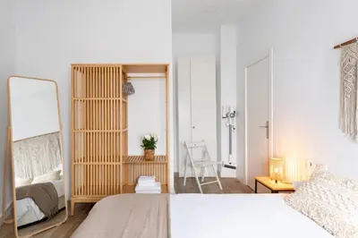 Cama o camas de una habitación en Calma Muralla House-Two bedrooms & two bathrooms