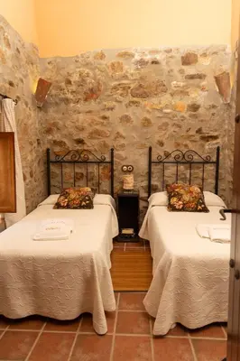 Cama o camas de una habitación en Casa Rural La Milana