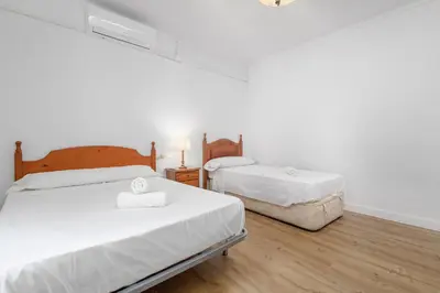 Cama o camas de una habitación en Casa Rural Entrecaminos