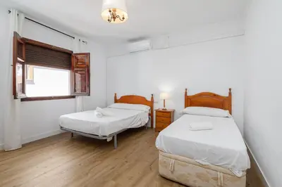 Cama o camas de una habitación en Casa Rural Entrecaminos