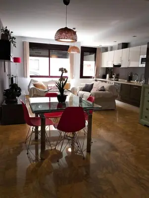 Zona de estar de 602 Moderno y Amplio apartamento en Valdeolleros