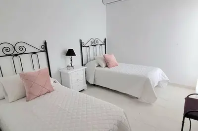 Cama o camas de una habitación en Casa la perla de sefarad