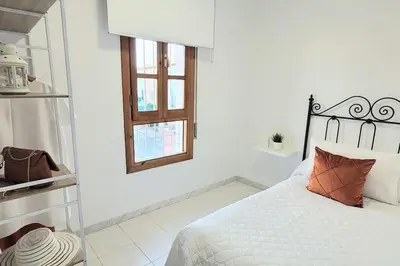 Cama o camas de una habitación en Casa la perla de sefarad
