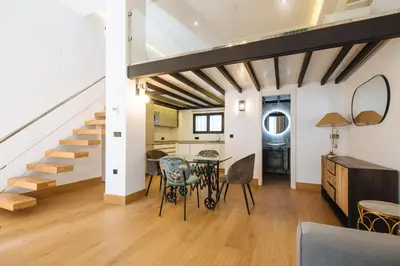 Zona de estar de Loft Patricia Nervión
