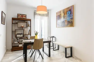 Zona de estar de Lovely apartment in Sevilla