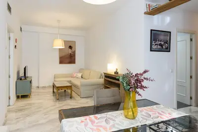 Zona de estar de Lovely apartment in Sevilla