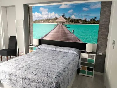 Cama o camas de una habitación en Casa Cris