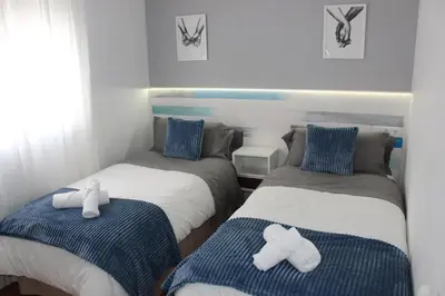 Cama o camas de una habitación en Tkm home Amplió y familiar, terraza privada