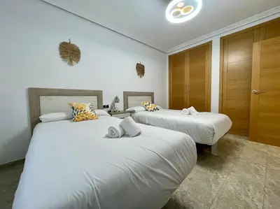 Cama o camas de una habitación en Geysotur Sarah s Home