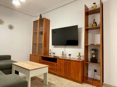 Una televisión o centro de entretenimiento en Geysotur Sarah s Home