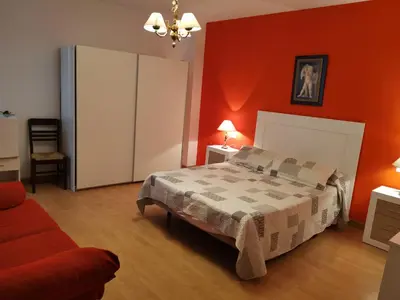 Cama o camas de una habitación en Hotel Mesón El Número Uno